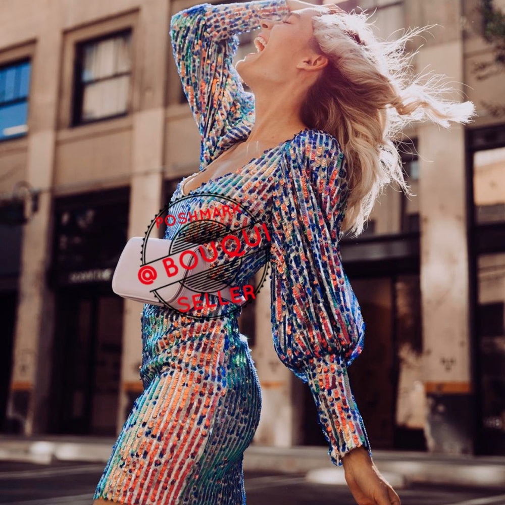 ZARA LIMITED EDITION MULTICOLORED SEQUINS DRESS
